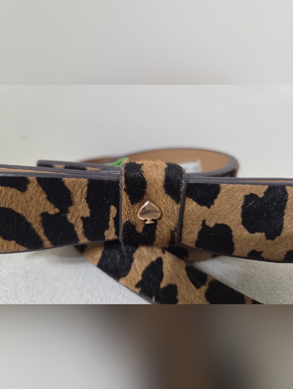 New KATE SPADE Leopard Print Bow Slide Sandals - Brown/Black Xl/L
